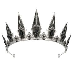 PRICES MAY VARY. 【Gothic Crown】Design Inspiration-The wings of Lichterngel fell to the abyss of hell, where they were refined by the gothic witch and became a sign of darkness. 【Size of Tiara】Womens crown measures approx. 2.83 inches in height, 5.9 inches in diameter. 【Perfectly Fit】The metal alloy crown is of high quality, bend at the end for a perfect fit. Pin loops at each end of the tiara for extra security.(Bobby Pins Included) 【Various Occasions】Perfect for Halloween, Cosplay, Prom, Photo Gothic Crown Queens, Dark Tiara, Black And Silver Crown, Persephone Crown, Evil Crown, Witch Headpiece, Queen Persephone, Persephone Costume, Evil Sorceress