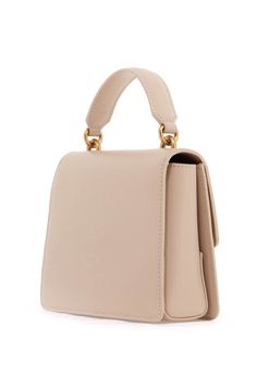 Here's a chic little bag that's perfect for the minimalist in you. It's crafted with an eye for detail, from the iconic bird buckle to its luxurious interior. Plus, it can go from handheld to shoulder in a snap. Made from 100% leather Iconic Love Birds diamond cut metal buckle Suede microfiber interior with both open and zippered pockets Adjustable and detachable shoulder strap Antiqued gold-finished metalware | Pinko Women's Love One Top Handle Mini Light Bag in Neutro | 100071A0F1 Mini Light, Adjustable Bag, Love Birds, Metal Buckles, Diamond Cut, Womens Tote Bags, Antique Gold, Mini Bag, Top Handle