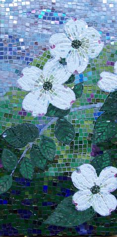 Floral Mosaic Tile Art - Glass Mosaic Floral Mosaic Tile, L'art Du Vitrail, زجاج ملون, Mosaic Stained, Mosaic Tile Art, Floral Mosaic, Mosaic Murals, Glass Mosaic Art, Mosaic Flowers