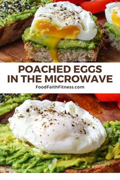 eggs in the microwave on toast with avocado