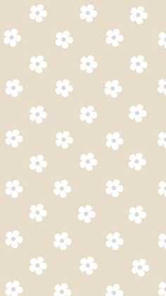 a white flower pattern on a beige background