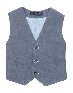 Wash at 30° c Dry cleanable Do not bleach Iron at 150° c max Plain weave Denim effect No appliqués Solid color V-neck Double-breasted Sleeveless Fully lined 3 buttons No pockets Suit Vest, Stella Mccartney Kids, Plain Weave, Personal Shopping, Vest Dress, Double Breasted, Solid Color, Top Outfits, Mens Outfits