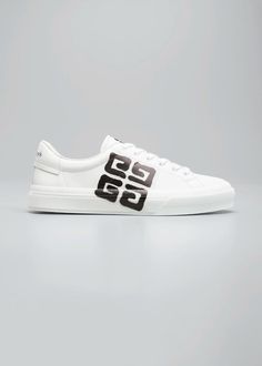 Givenchy x Chito Men's City Court Logo Graffiti Low-Top Sneakers - Bergdorf Goodman Court Logo, Givenchy Sneakers, White Shoes Men, Givenchy Shoes, Givenchy Man, Printed Flats, African Men Fashion, African Men, Low Top Sneakers