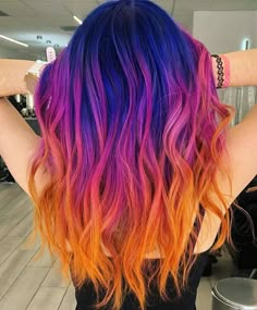 Vivid Hair, Fire Hair, Galaxy Hair, Hair Color Underneath, Creative Hair Color