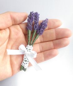 Beaded Lavender Brooch made with French Beaded Flower technique This cute rustic small lavender bouquet brooch is perfect accessory to add a hint of Provence in your style. This purple flower brooch has lovely delicate shine under lights as tiny see beads reflect lights.  *Soap in the photo is NOT included.  *Brooches are sent in gift box however box may differ from the one shown in the photo.  Approximately 8.5 cm/ 3.34 inch long Brooch Pin itself is about 3.5 cm/ 1.5 inch  Orders will be shipp Lavender Flower Brooch For Gift, Elegant Lavender Wedding Brooches, Lavender Theme Wedding, Beaded Lavender, Groom Buttonhole, Lavender Theme, Groom Buttonholes, Mother Of Groom, Lavender Gifts