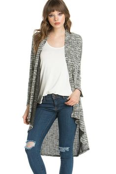 Shop Cute Cardigans for Women. Many Colors. Affordable Cardigans Dusters Jackets Vests Kimonos & Sweaters. Long, short, boyfriend, pockets, buttons, high-low, asymmetric, long sleeve, 3/4 sleeve cardigans. Many Sizes Small to 3xl.  Shop USA Company with Free Shipping over $30.  Order Today. Short Boyfriend, Kimono Sweater, Cardigan For Women, Sweater Duster, Duster Jacket, Gray Cardigan, Mommy And Me Outfits, Cardigan Sweater Jacket, Long Sweaters Cardigan