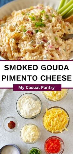 Smoked Gouda Pimento Cheese is a cheese lover's guilty pleasure! It's creamy, smoky, and spicy (as spicy as you wish). This versatile spread should be a staple in your fridge. Easy Pimento Cheese Recipe With Smoked Gouda, Smoked Gouda Cheese Dip, Smoked Pimento Cheese Recipe, Smoked Gouda Dip, Smoked Gouda Pimento Cheese Recipe, Gouda Pimento Cheese Recipe, Pimento Cheese Appetizer Ideas, Creamy Pimento Cheese Recipe, Spicy Pimento Cheese Recipe