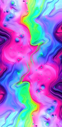 an abstract background with multicolored fluid paint