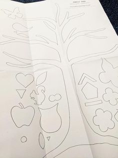 paper cut out to look like an apple tree