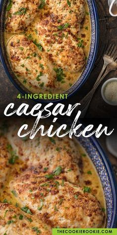 two images side by side with the words cacasa chicken in it and an image of