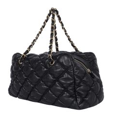 Authentic, pre-owned Chanel bubble quilted calfskin leather shoulder bag tote. Features black calfskin leather gold-tone hardware, dual leather woven straps, large CC at the front of the bag, and the interior lining has 3 compartments/pockets including a zippered compartment. Authenticity hologram stamp reads: 12899699 Made in Italy 2008-2009 Strap drop: 9" Bubble Quilt, Leather Formal Shoes, Leather Weaving, Bag Packaging, Formal Shoes, Quality Fashion, Leather Material, High Quality Leather, Leather Shoulder Bag