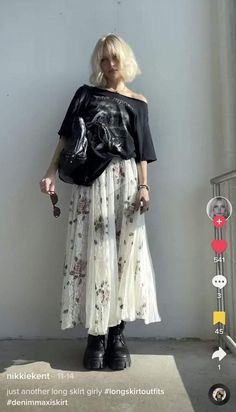 Mesh Long Skirt Outfit, Pattern On Pattern Outfit, Fairy Fashion Aesthetic, Transfemme Fashion, Whimsigoth Outfits Casual, Fae Style, Hardcore Aesthetic, Whimsigoth Summer