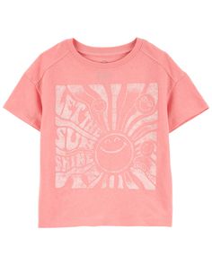 Say hello to summertime in this cropped boxy-fit tee with an exclusive graphice she will love. Easter Pajamas, Preemie Clothes, Neutral Baby Clothes, Carter Kids, Baby Cover, Pink Kids, Shop Clothing, New Baby Gifts, Girl Top