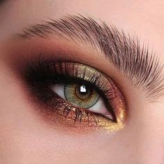 Fall Makeup Trend, Bronze Eyeshadow, Make Up Inspiration, Colored Contact Lenses, Natasha Denona