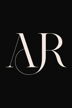 the letters ar are black and white, but they appear to be monogramed