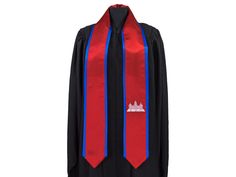 Celebrate your graduation with our quality 72″ Cambodia flag sash. - Ideal for International or Study Abroad Student - Rounded, not V neck in back, made from washable dancelight satin, and fully lined to hang nicely in front - Conceptual flag incorporated into the design - Perfect way to show heritage or accomplishments - Keepsake Memorabilia Do you want two flags on your sash, try this option. https://www.etsy.com/listing/968056475/graduation-sash-with-two-flags?ref=listings_manager_grid Satin Graduation Stole With Sashes, Cambodia Flag, Graduation Sash, Graduation Stole, Grad Photos, Study Abroad, Shawls And Wraps, Cambodia, Scarf Accessory