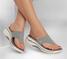 Beach Wedges, Arch Support Sandals, Arch Support Shoes, Orthopedic Sandals, Skechers Go Walk, Skechers Relaxed Fit, Knit Mesh, Walking Sneakers, Sneakers Women