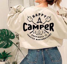 Cute Camping Shirts, Cute Svgs For Shirts, Camp Shirts Design, Camping Shirt Designs, Camping Shirts Women, Camp T Shirts Design Ideas, Camping Tshirt Design, Camping T-shirts, Nature T Shirt Design