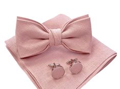 "Fabric color in 1 photo - Blush Pink (choosing color select \"#00 Blush Pink\") Handmade Linen Accessories for any occasion: Wedding, Birthday, Baptism, Christening, Gift, and others. All Accessories are packaged in stylish gift boxes! BOW TIE: * Type: Pre-tied * Bow tie size 2,4 x 4,5\" (6 x 11,5 cm) * Adjustable bow tie straps (length): ~20,5\" (52 cm). Could make longer upon separate request. CUFFLINKS: * Color: same as a bow tie (could make other, please contact us separately) POCKET SQUARE Pink Braces, Linen Accessories, Pink Pocket Square, Pink Suspenders, Pink Bow Tie, Tall Person, Pre Tied Bow Tie, Star Top, Stylish Gifts