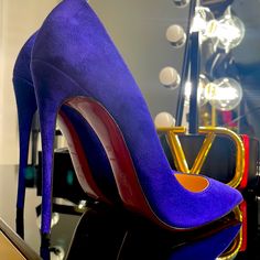 Size 40.5 And I’m A Us9 (So Kate’s Tend To Run Small)! Never Worn Perfect Condition! Luxury Purple Pointed Toe Heels, Luxury Purple Heels With 4-inch Heel, Shoes Purple, Christian Louboutin So Kate, So Kate, Louboutin Heels, Christian Louboutin Heels, Purple Suede, Dream Shoes