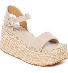 BERNARDO FOOTWEAR Mallorca Espadrille Platform Sandal (Women) | Nordstrom Business Casual Style, Modern Sandals, Espadrilles Platform, Platform Espadrilles, Leather Espadrilles, Jewelry Clothes, Espadrille Wedge, Espadrille Sandals, Platform Heel