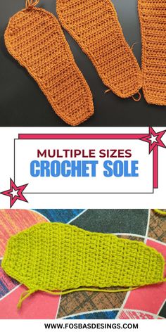 Beginners crochet slippers sole free pattern, an easy and practical project.