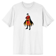 DC comic fans will love this Robin graphic tee. DC comic fans will love this Robin graphic tee. Crewneck Short sleevesFABRIC & CARE Cotton, polyester Machine wash Imported Color: White. Gender: male. Age Group: adult. Material: Cotton Blend. Robin Superhero, Power Pose, Dc Comic, Ash Grey, Dc Comics, Unisex T Shirt, Tshirt Print, Printed Shirts, Graphic Tee