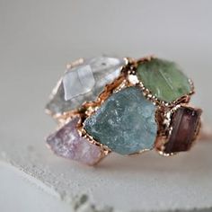 Ring with Children's Birthstones Mothers Ring 3 Stone 4 | Etsy Unique Multi-stone Birthstone Ring Gift, Unique Multi-stone Crystal Ring For Gift, Spiritual Crystal Ring With Stones For Anniversary, Unique Gemstones With Accent Stones As A Gift, Unique Crystal Ring With Accent Stones For Anniversary, 4 Stone Ring, Mothers Ring 3 Stone, Ring 3 Stone, Mothers Ring