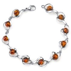 Peora.com - Baltic Amber Bracelet Sterling Silver Cognac Color Round Sphere SB4376, $69.99 (http://www.peora.com/baltic-amber-bracelet-sterling-silver-cognac-color-round-sphere-sb4376) Amber Gemstone, Cognac Color, Amber Bracelet, Amber Earrings, Amber Stone, Bracelet Sterling Silver, Mens Pendant, Jade Jewelry, Round Design