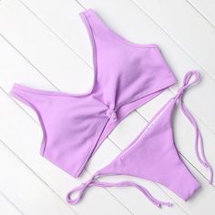 Material: Polyester • Style: Women Adjustable Bikini Set, Brazilian Bikinis W • Item Type: Bikinis Set • Pattern Type: Solid • Support Type: Wire Free • With Pad: Yes • Fit: Fits Smaller Than Usual. Please Check This Store's Sizing Info • Waist: Low Waist Purple One-piece Swimwear For Vacation, Purple One-piece Swimwear For Beach, Purple Beachy Swimwear For Summer, Summer Purple Swimwear For Sunbathing, Beachy Purple Swimwear For Summer, Purple Summer Beach Swimwear, Purple Swimwear For Sunbathing In Summer, Purple One-piece Tankini For Summer, Purple Swimwear For Summer Pool Occasions