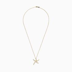 Effy D'Oro 14K Yellow Gold Diamond Starfish Pendant, 0.51 TCW Elegant Yellow Gold Starfish Necklace, 14k Yellow Gold Starfish Jewelry, Elegant Yellow Gold Necklace With Starfish Charm, Elegant Yellow Gold Necklaces With Starfish Charm, 14k Gold Starfish-shaped Jewelry, Gold Starfish Charm Jewelry In 14k Gold, 14k Gold Jewelry With Starfish Charm, Gold Jewelry With Starfish Charm In 14k Gold, Starfish Pendant