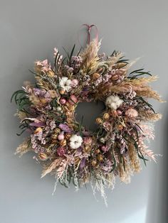 Pink & Purple Xmas Wreath, Christmas wreath, Winter wall decor, Christmas decor, Rustic Christmas Wreath, Winter wreath, Xmas decor Dried Rose Wreath, Christmas Decor Rustic, Dried Floral Wreaths, Winter Wall Decor, Dried Wreath, Wall Decor Christmas, Rustic Christmas Wreath, Apartments Decorating, Dried Pampas