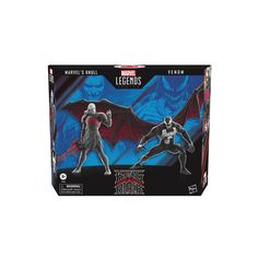 two action figures from the movie spider - man and black widow are shown in this box