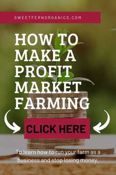 Like it or not, farmers are in the business of farming.
Farming is a business.
Business = Farming. 
Any way you slice it, it’s the farmer’s job to make sure the farm business survives
If you want your market garden to survive, it needs to be profitable.
Basic rule of business: Stop doing things that lose money. Profitable Small Farm Ideas, Smart Farm, Agriculture Business, Small Scale Business, Produce Stand, Farming System, Farming Business, Landscaping Business