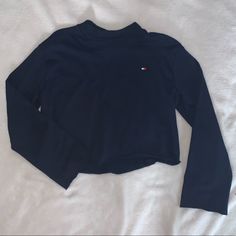 Tommy Hilfiger Long Sleeve Never Worn High Neck Long Sleeve Super Soft Size: L Color: Navy Blue Tommy Hilfiger Stretch Top For Spring, Tommy Hilfiger Casual Fitted Tops, Trendy Stretch Navy Top, Tommy Hilfiger Long Sleeve Tops For Spring, Trendy Tommy Hilfiger Tops For Fall, Spring Stretch Top By Tommy Hilfiger, Tommy Hilfiger Blue Tops For Spring, Casual Stretch Tops By Tommy Hilfiger, Trendy Navy Stretch Top