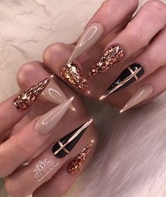 Ongles Bling Bling, Unique Manicure, Glitter Stilettos, Stiletto Nail Art, Super Nails, Ideas Nails