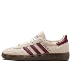 (WMNS) adidas originals Handball Spezial 'Off White Collegiate Burgundy' JH8699 Burgundy Sneakers Outfit, Ae Outfits, Spezial Shoes, Burgundy Sneakers, Thought Daughter, Fashion Things, Burgundy Shoes, Shoe Wishlist, Buy List