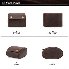 Each watch case we make has beautiful story to tell from its unique design. Our watch cases are handcrafted using 100% full grain genuine leather which are carefully selected to ensure quality, uniqueness and human connection. Our watch cases are very durable because of its improved tenderness and elasticity, ideal thickness, and of course silk touch.  
  Whether it is for travel or home storage, the watch organizer is the best choice. Whether it's a long trip or a short trip, it's a perfect co Watch Roll Case, Leather Watch Roll, Leather Watch Box, Watch Organizer, Watch Storage Box, Watch Roll, Watch Storage, Wrist Jewelry, Men Vintage