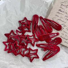 10PCS/Set Fashion Red Star Water Drop Women Girls Hair Clip Simple Barrettes BB Hairclips Boutique Hair Clip Accessories, Silver Hair Clip, Loose Hair, Hair Accessories Clips, Star Hair, Side Bangs, Snap Clips, Red Star, Barrette Clip