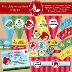 angry birds birthday party printables