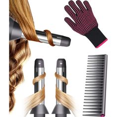 PRICES MAY VARY. 【Widely Compatible】The curling iron attachments are designed for Dyson hair dryers, including HD01, HD02, HD03, HD04, HD07, HD08. The set includes 2 attachments for dual-direction styling. 【Complete Set of 4 Accessories】This set is complete with 2 curling nozzles for different curl directions, 1 high-quality detangling comb, and 1 highly elastic and comfortable heat-resistant glove. 【Automatic Curling Technology】Utilizes the airflow from the blow dryer for automatic curling. Sav Curling Wands, Supersonic Hair Dryer, Dyson Hair, Detangling Comb, Dyson Hair Dryer, Dyson Supersonic, Different Curls, Iron Tools, Heat Resistant Gloves