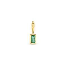 Tiny Emerald Baguette Bezel Charm – LETRÉM Gold Jewelry With Bezel Setting For May Birthstone, 14k Gold Jewelry With Bezel Set Rectangular Stone, 14k Yellow Gold Rectangular Jewelry, Rectangular Emerald Jewelry With Bezel Setting, Gold Jewelry With Emerald Cut Bezel Setting, Gold Emerald-cut Jewelry With Bezel Setting, Everyday Baguette Cut Birthstone Jewelry, Gold Emerald Cut Jewelry With Bezel Setting, Everyday Gold Baguette-cut Jewelry