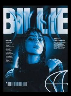 the poster for bill lie's upcoming album, featuring an image of a woman with long hair