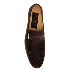 This comfortable and stylish loafer is crafted from luxuriously soft Italian suede which is lightly aero graphed to highlight the hand-stitched details. The vamp is accented by a distinctive metal bar detail and the thin profile rubber sole makes an elegant impression. Blake stitched for quality and flexibility. Complete your look with our Brown Aero Suede Belt. Formal Belts, Bar Detail, Best Gift Cards, Formal Accessories, Suede Belt, Shoe Tree, Metal Bar, The Vamps, Hand Stitched