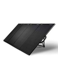 a black solar panel on a white background