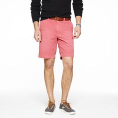 J.Crew - 9" Stanton short Men Closet, Mens Fashion Inspiration, Best Mens Fashion, Orange Shorts, Mens Fashion Suits, Modern Man, Italian Leather, Short Pants