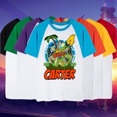 Birthday Custom T Shirt, Personalized Family shirt, All colors, All Sizes, Short, 3/4 & Long Raglan Sleeves  T-shirt super soft to the touch, fresh and with super bright images You can customize your shirts for any occasion, customize for your family, friends, etc. SIZE 3M, 6M, 12M, 18M 2T, 3T, 4T,  5T,  6T YOUTH XS,  YOUTH S.  YOUTH M.  YOUTH L, YOUTH XL S,  M, L, XL, 2XL PLEASE REFER TO SIZING CHART FOR BEST RESULTS PROCESSING TIME: 1 BUSINESS DAYS (DOES NOT INCLUDE WEEKENDS) STANDARD SHIPPING OPTION: 3-5 BUSINESS DAYS PRIORITY SHIPPING: 1-3 BUSINESS DAYS EXPRESS SHIPPING 1-2 BUSINESS DAYS Upgrading Mail DOES NOT speed up the current handling time. If you have a request for a custom order or need something by a certain day, please message me. My shipping times are an estimate; this is a Customizable Fun Multicolor T-shirt, Themed Multicolor T-shirt With Character Print, Themed Multicolor Pre-shrunk T-shirt, Pre-shrunk Themed Multicolor T-shirt, Multicolor Pre-shrunk Themed T-shirt, Themed Multicolor T-shirt With Letter Print, Birthday Multicolor Cartoon Print T-shirt, Summer Themed T-shirt With Cartoon Print, Themed Cartoon Print T-shirt For Summer