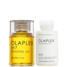 No.7:  A first-of-its-kind, highly concentrateed, ultra-lightweight, reparative styling oil. Olaplex No. 7 repairs, strengthens, and hydrates all hair types. It dramatically increases shine, softness, and color vibrancy, while minimizing flyaways and heat protection up to 450 degree F/230 degree C. It works on all hair types and textures.  No.3:  No. 3 Hair Perfector is a concentrated treatment that strengthens the hair from within, reducing breakage and improving its look and feel. It is not a Olaplex Products, Bonding Oil, Hair Structure, Haircare Routine, Formula Cans, Hair Breakage, Moroccan Oil, Hair Strengthening, Festival Looks