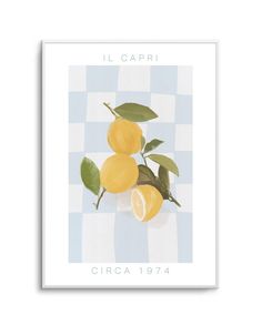 two lemons on a checkered table cloth with the words circia 1917