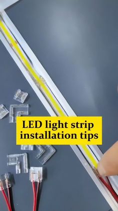 the led light strip installation tips are shown with wires and plugs attached to it